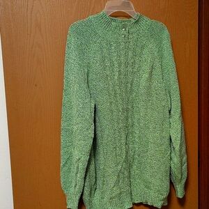 Green knit sweater